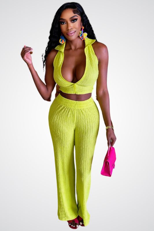 It's a Breeze Crinkle Pants Set