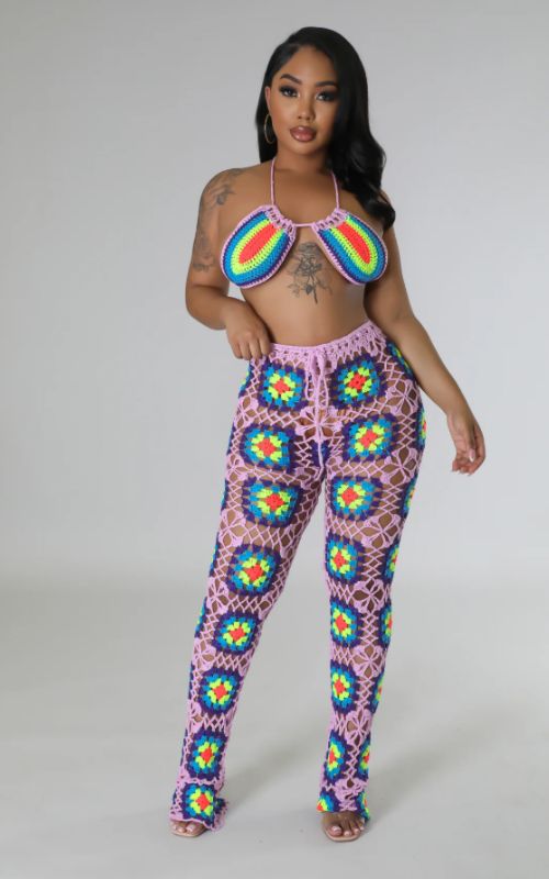 Chella Crochet Pants Set