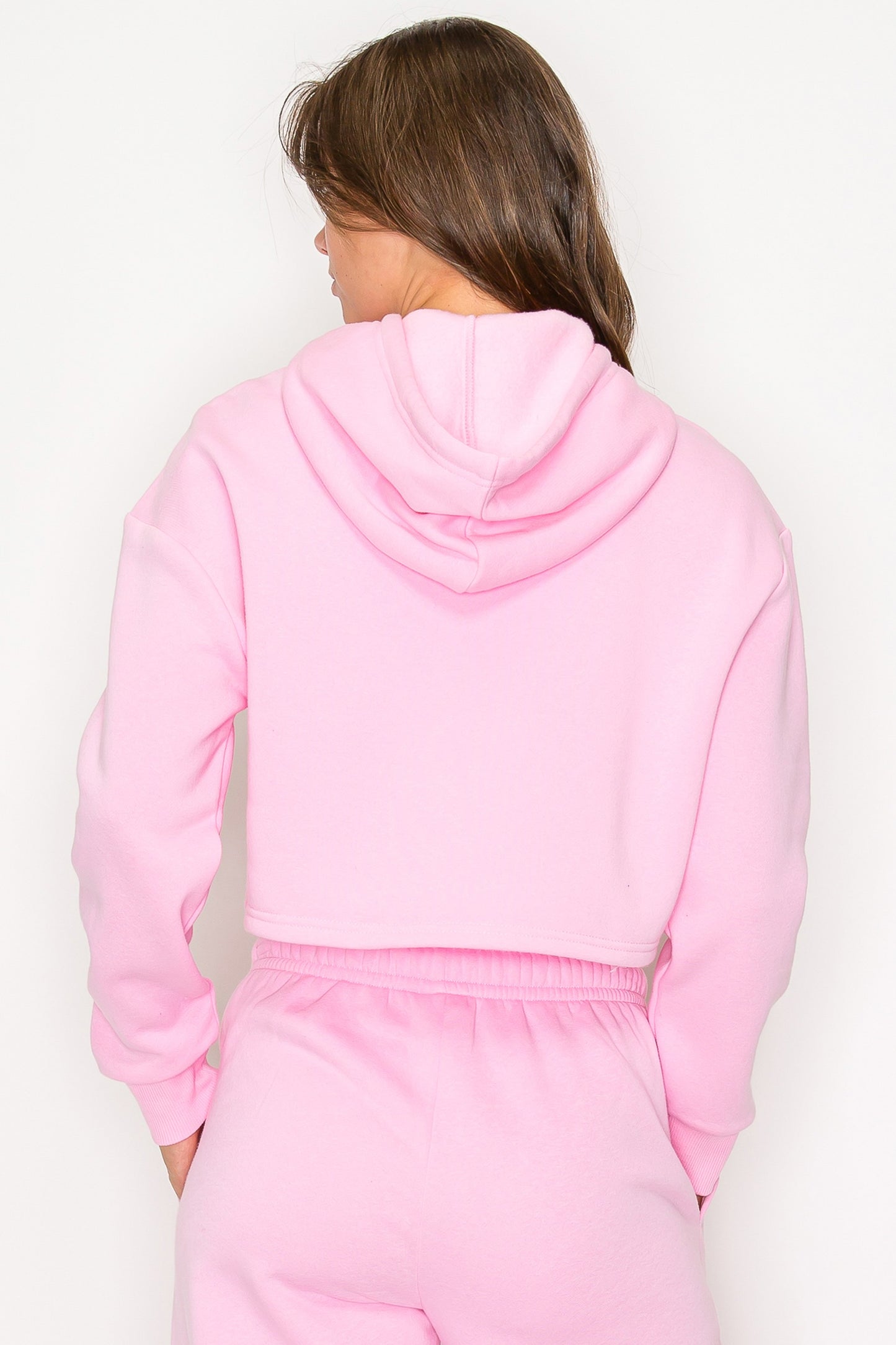 Bianca Fleece Cropped Hoodie