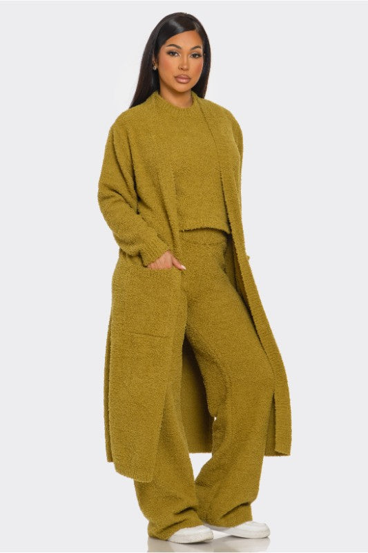 Amber 3 Piece Plush Lounge Set