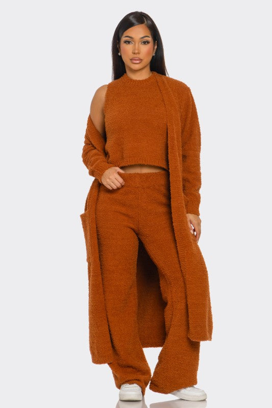 Amber 3 Piece Plush Lounge Set