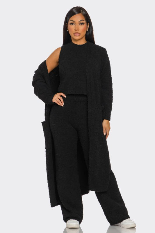 Amber 3 Piece Plush Lounge Set