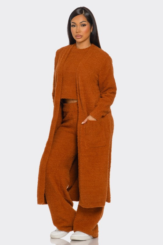 Amber 3 Piece Plush Lounge Set