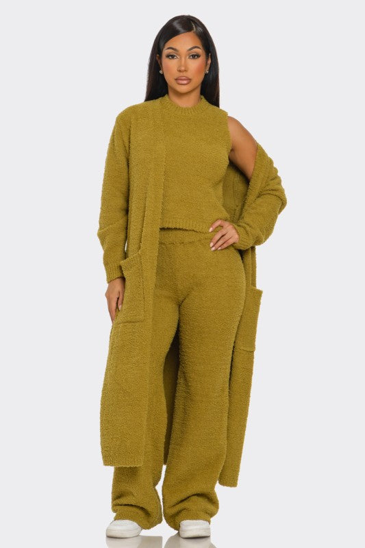 Amber 3 Piece Plush Lounge Set