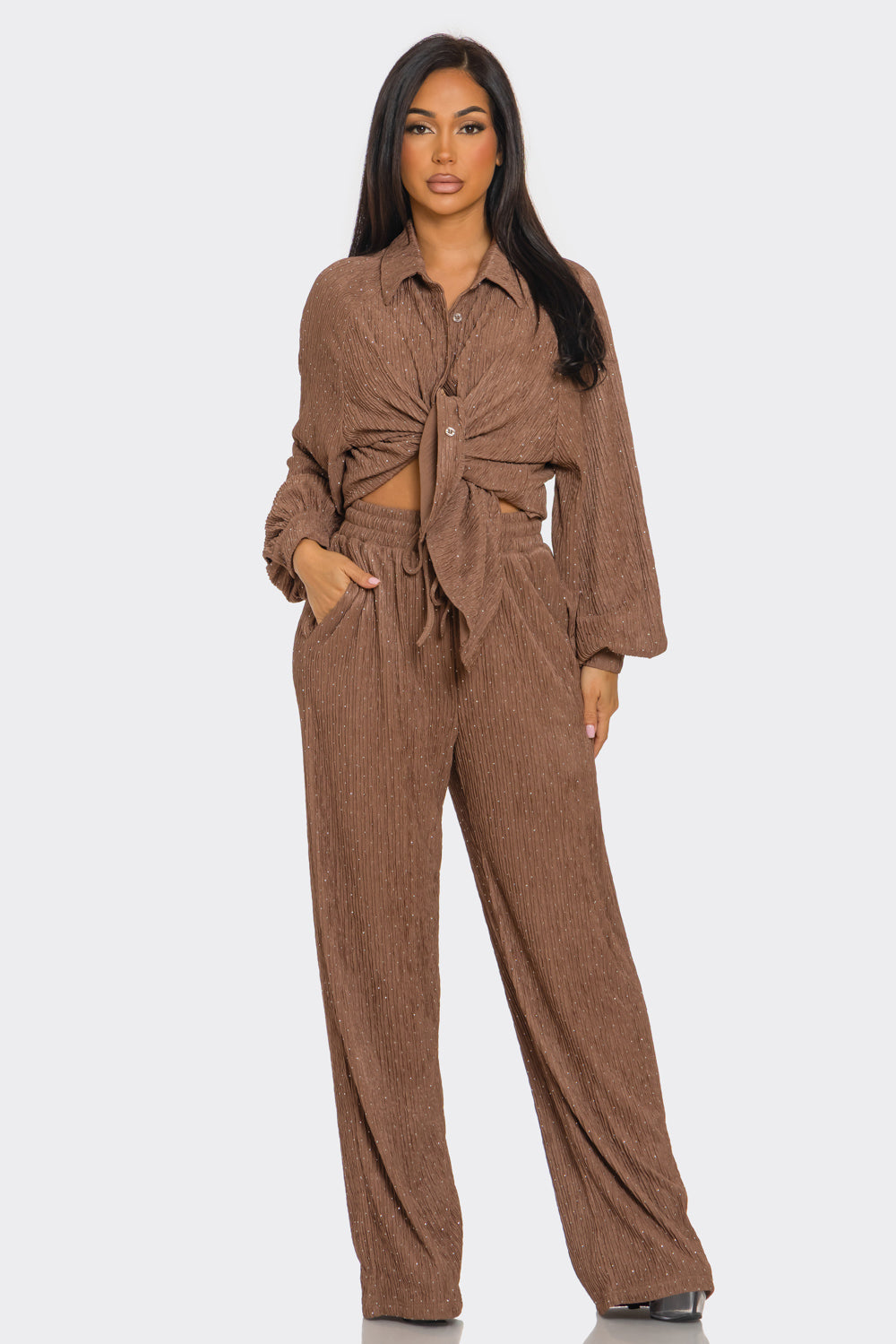 Pamela Long Sleeve Pants Set