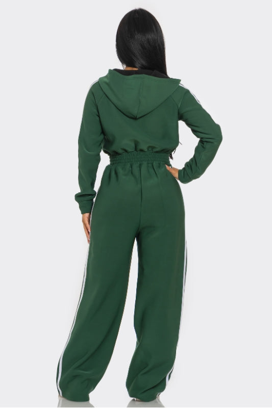Janice Jumpsuit Lined Fleece Hooded