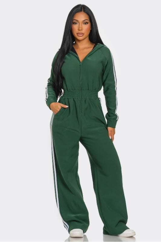 Janice Jumpsuit Lined Fleece Hooded