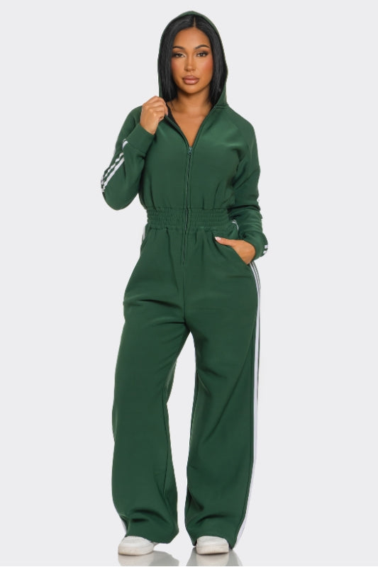 Janice Jumpsuit Lined Fleece Hooded