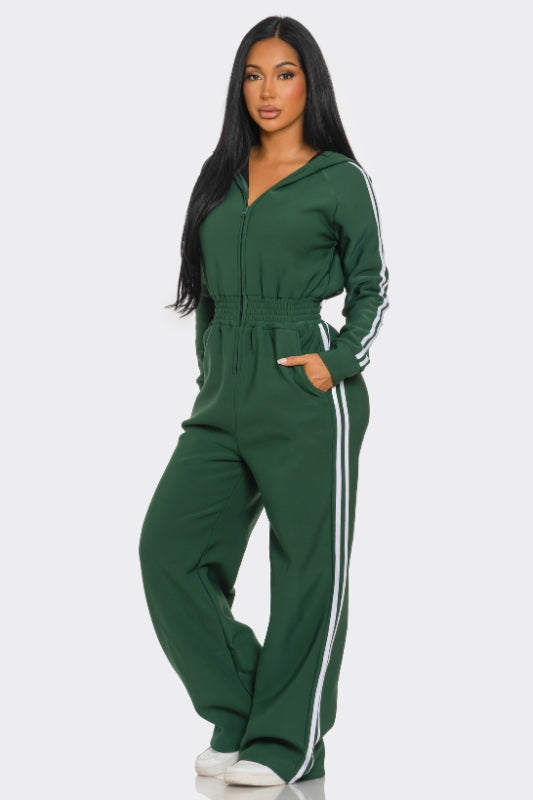 Janice Jumpsuit Lined Fleece Hooded