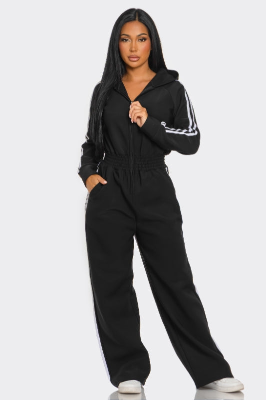 Janice Jumpsuit Lined Fleece Hooded