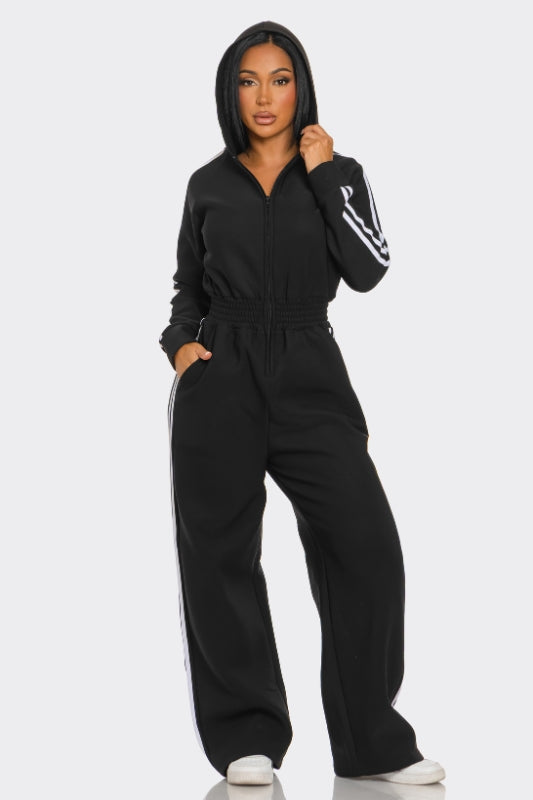 Janice Jumpsuit Lined Fleece Hooded