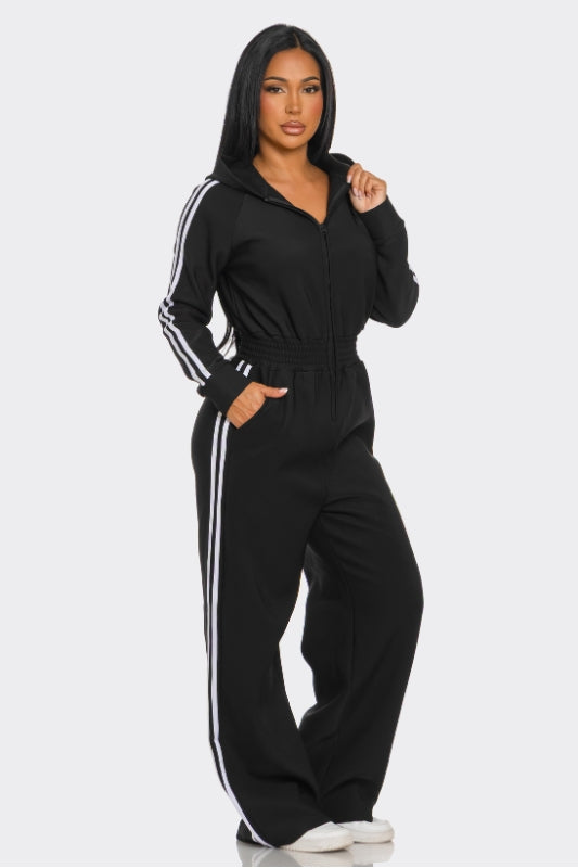 Janice Jumpsuit Lined Fleece Hooded