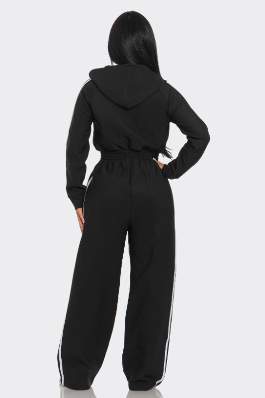 Janice Jumpsuit Lined Fleece Hooded