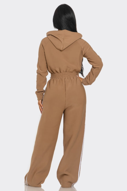 Janice Jumpsuit Lined Fleece Hooded