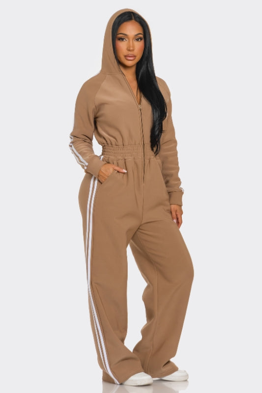 Janice Jumpsuit Lined Fleece Hooded