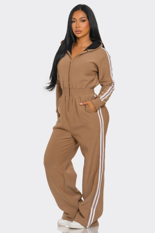 Janice Jumpsuit Lined Fleece Hooded